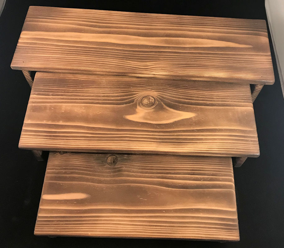 (image for) Nesting Risers in Torched Cedar